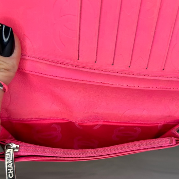 Chanel Cambon Long Bifold Wallet – Black & Pink Leather | Full Set - Picture 8 of 11